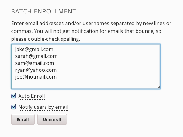 Batch Enrollment