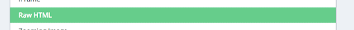 Choose Raw HTML