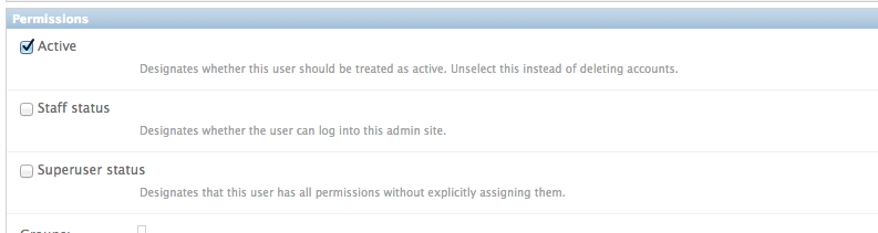 Acivate / Deactivate User